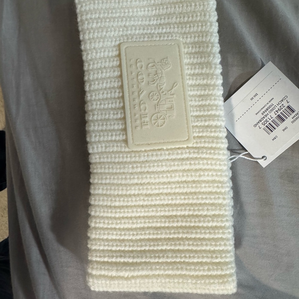 Coach Cream Knit headband